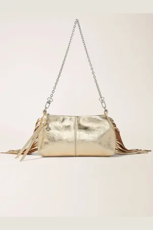 Maje Clutch Miss M Aus Metallic-leder