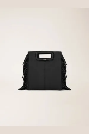 Maje M-tasche Aus Glattleder Mit Fransen