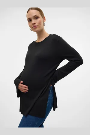 Mama;licious Normal Geschnitten Hoch Geschlossen Top