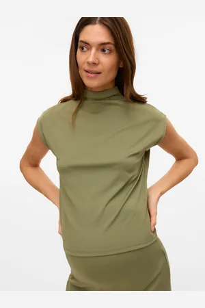 Mama;licious Normal Geschnitten Hoch Geschlossen Top