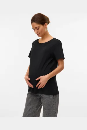 Mama;licious Normal Geschnitten Rundhals T-shirt