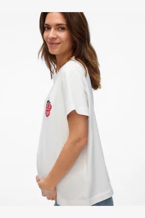 Mama;licious Normal Geschnitten Rundhals T-shirt