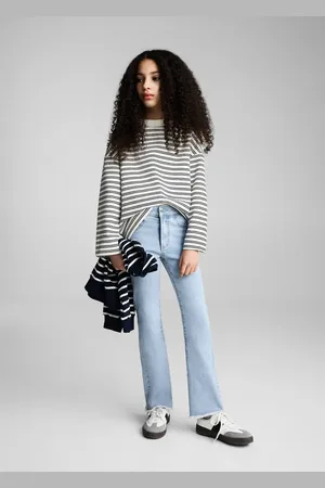 MANGO Ausgefranste Trumpet-Jeans - Kinder - 12
