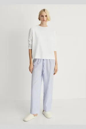MANGO Zweiteiliger Pyjama mit Streifen aus Seersucker - Damen - M