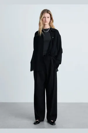MANGO Wideleg-Bundfaltenhose - Damen - 36