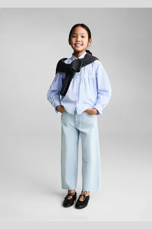 MANGO Culotte-Jeans mit ausgefranstem Saum - Kinder - 12