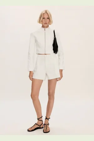 MANGO Jeansshorts mit ausgefranstem Saum - Damen - 46