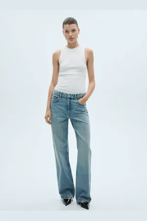 MANGO Baumwoll-Top mit Rippmuster - Damen - S