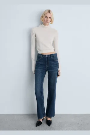 MANGO Gerade Jeans Miami mit mittlerer Bundhöhe - Damen - 34