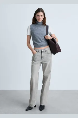 MANGO Gerade Jeans Miami mit mittlerer Bundhöhe - Damen - 46