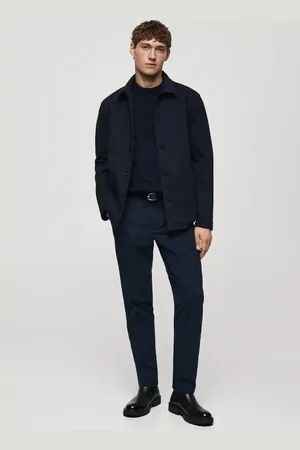 MANGO Flanellhose mit Mikro-Fischgrätmuster - Herren - 46
