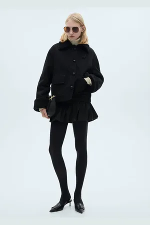 MANGO Double-Face-Shearlingjacke - Damen - L
