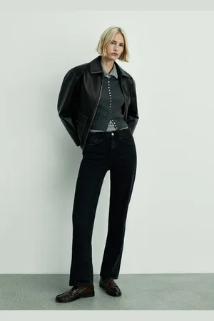 MANGO Gerade Jeans Matilda mit mittlerer Bundhöhe - Damen - 32