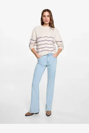 MANGO Flared-Jeans mit ausgefranstem Saum - Mädchen - L