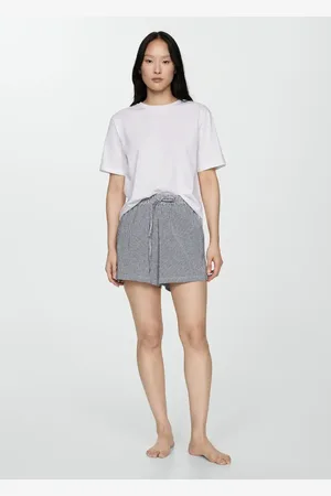 MANGO 2-teiliger Pyjama mit Vichy-Karomuster - Damen - XL