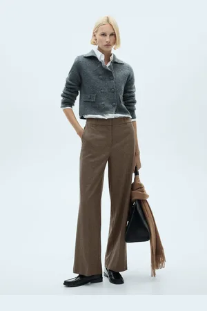 MANGO Wideleg-Hose mit mittlerer Bundhöhe - Damen - 34