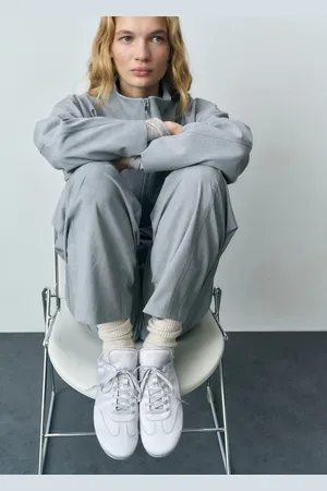 MANGO Satinierte Sneaker mit Schnürsenkeln - Damen - 36