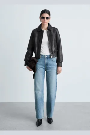 MANGO Gerade Jeans Miami mit mittlerer Bundhöhe - Damen - 52
