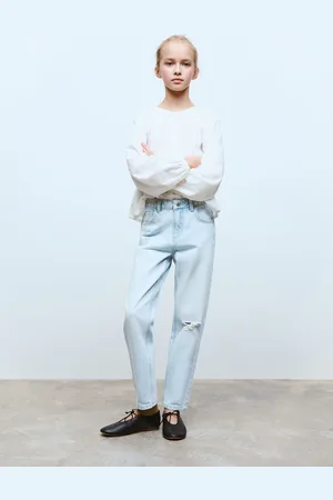 MANGO Mom Fit-Jeans mit Zierrissen - Kinder - 12