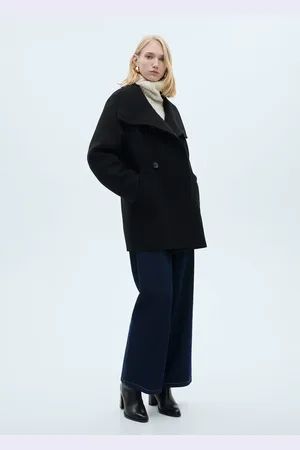 MANGO Midi-Wollmantel mit Schalkragen - Damen - XL