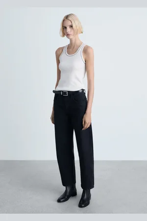 MANGO Geripptes Top mit Kontrastborten - Damen - XXL