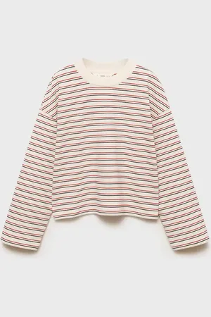 MANGO Gestreiftes Shirt mit Aufdruck - Kinder - 13-14 Jahre