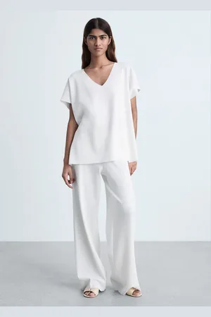 MANGO Strick-Top mit V-Ausschnitt - Damen - M