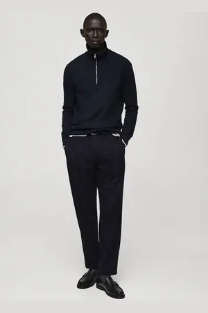 MANGO Bundfaltenhose aus Wollflanell - Herren - 46