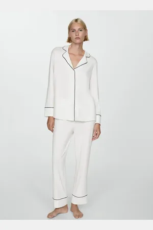 MANGO 2-teiliger Pyjama mit Borte - Damen - XS