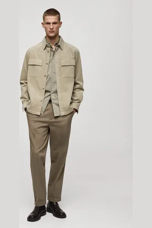 MANGO Bundfaltenhose mit Hosenaufschlag - Herren - 40