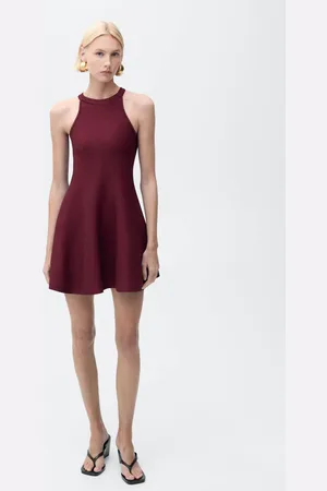 MANGO Kurzes Strick-Peplumkleid - Damen - M