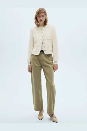MANGO Tweedjacke mit Schmuckknöpfen - Damen - 2XL