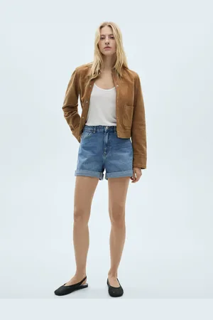 MANGO Mom Fit-Jeans-Shorts - Damen - 40