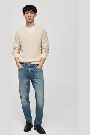 MANGO Tapered-Fit-Jeans Ben im Used-Look - Herren - 38