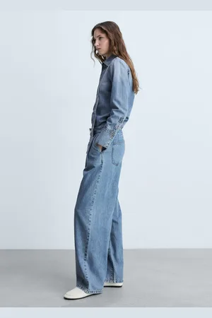 MANGO Wideleg-Bundfaltenjeans - Damen - 40