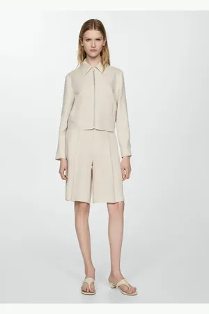 MANGO Jacke aus 100 % Leinen mit Reißverschluss - Damen - S