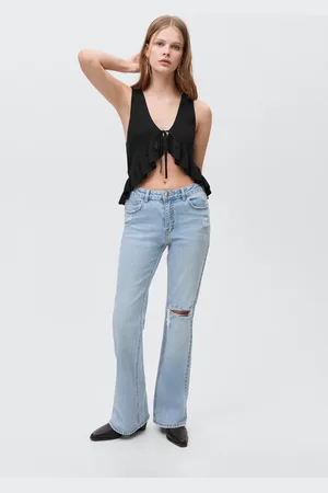 MANGO Flared Jeans mit Zierrissen - Mädchen - XS