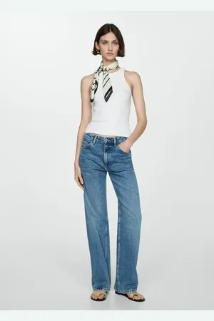 MANGO Geripptes Top aus Baumwoll-Mix - Damen - XL