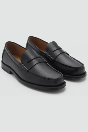 MANGO Leder-Mokassins mit Maskendetail - Herren - 43