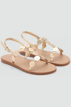 MANGO Riemen-Sandale im Metallic-Look - Kinder - 37