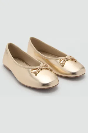 MANGO Metallisierte Ballerina mit Schleife - Kinder - 30