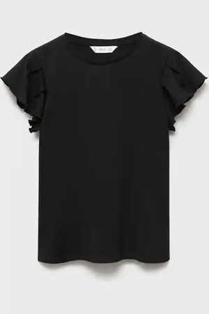 MANGO Kurzärmliges T-Shirt mit Rüschen - Kinder - 11-12 Jahre