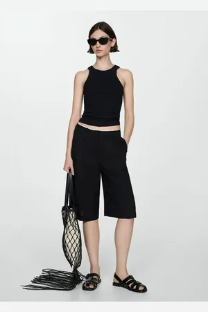 MANGO Geripptes Top aus Baumwoll-Mix - Damen - XL