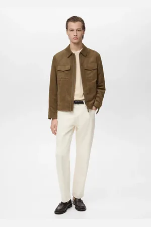 MANGO Jacke mit Wildledereffekt und Reißverschluss - Herren - XL