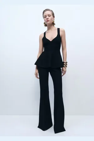 MANGO Feinstrick-Peplum-Top - Damen - XL