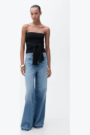 MANGO Bandeau-Top mit Knotendetail - Damen - S