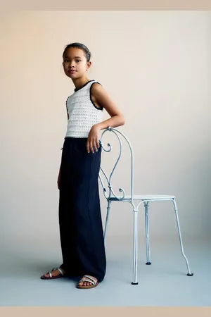MANGO Strick-Top mit Kontrastabschlüssen - Kinder - 5-6 Jahre