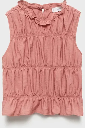 MANGO Leinen-Top mit gerafften Details - Kinder - 7