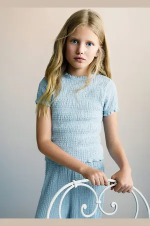 MANGO Gerafftes Kurzarm-T-Shirt - Kinder - 11-12 Jahre