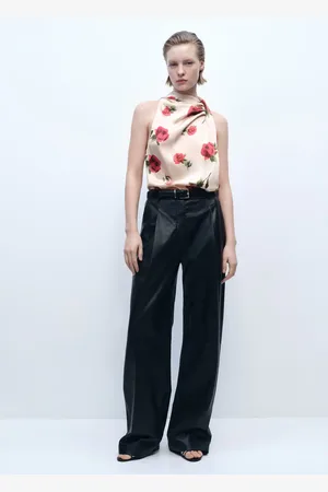MANGO Satinbluse mit Blumenmuster - Damen - S